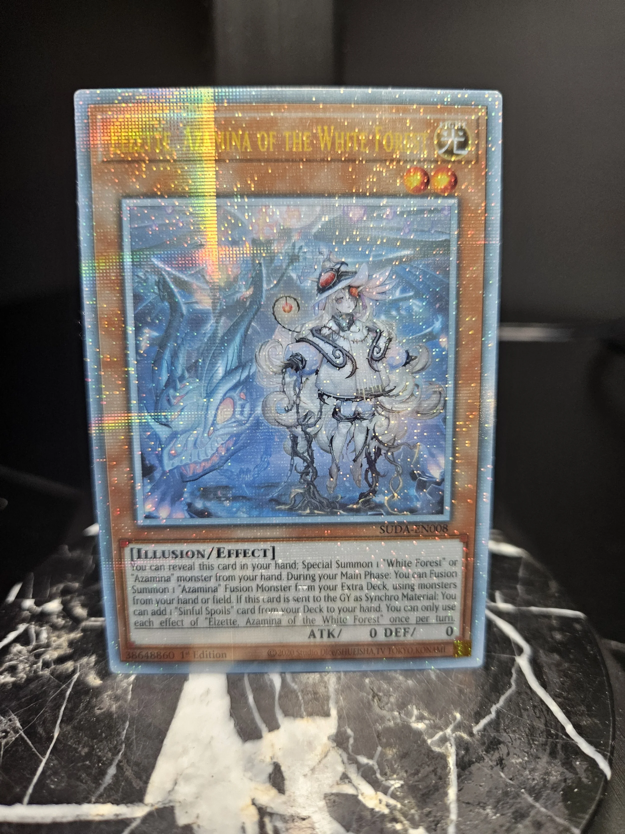 遊戯王 SUDA-EN008 白き森の聖徒リゼット Elzette, Azamina of the White Forest (英語版 1st Edition シークレットレア) SUPREME DARKNESS Azamina Elzette of the White Forest SUDA-JP008 Secret